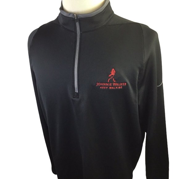 Nike Golf Johnnie Walker Fri Fit 1/4 Zip Men's Sz Large Black Jacket Johnny - Picture 11 of 11